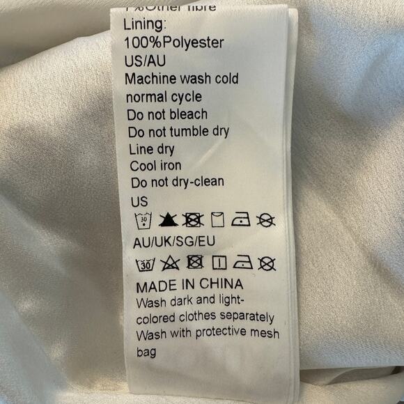 Goelia Tweed Round Neck Jacket Blue White Jacquard - Picture 11 of 13